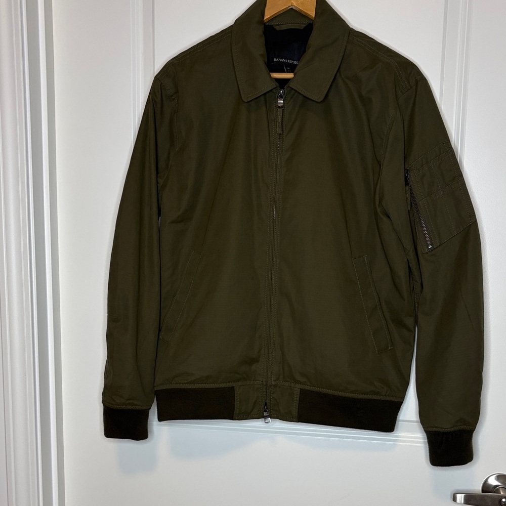 Banana Republic Olive Green Bomber Jacket